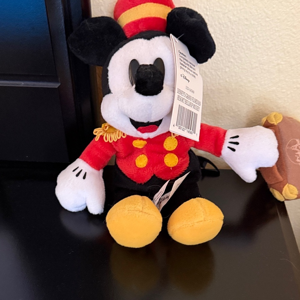 Vintage Mickey Mouse Disney parks bellhop beanie plush